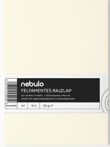 Rajzlap A/4, félfamentes, 120g, 10 lap/cs, Nebulo