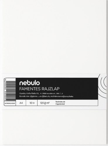 Rajzlap A/4, famentes, 120g, 10 lap/cs, Nebulo