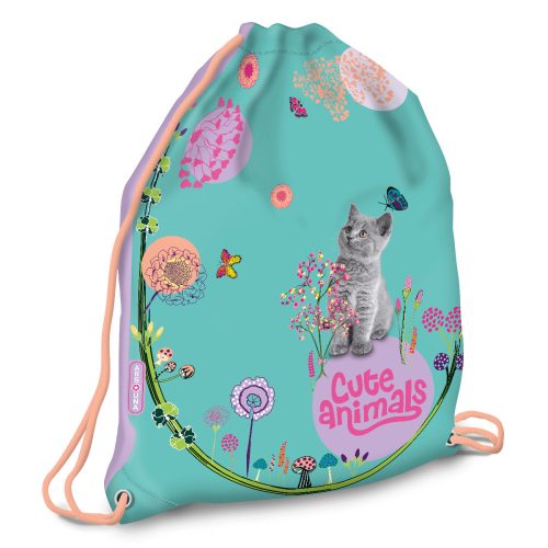 Cuki állatok tornazsák, sportzsák 42x32cm, kitten, cicás