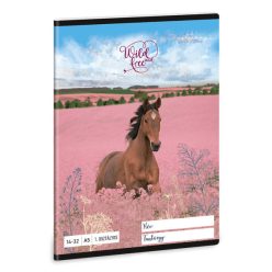   Lovas tűzött füzet A/5, 32 lap vonalas 1.osztály (14-32), Wild and Free