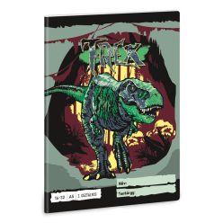   Dinoszaurusz tűzött füzet A/5, 32 lap vonalas 2.osztály (16-32), T-Rex