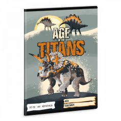   Age of the Titans, dinoszaurusz tűzött füzet A/5, 32 lap kockás