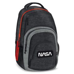 NASA hátizsák, iskolatáska, 46x32x22cm, fekete logóval