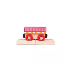 Rózsaszín megtölthető fa vagon - Bigjigs (BJT484)