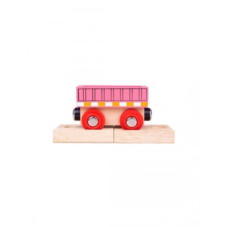 Rózsaszín megtölthető fa vagon - Bigjigs (BJT484)