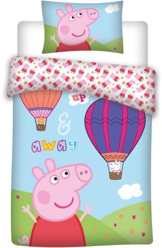 Peppa malac Hot-air Balloon gyerek ágyneműhuzat 100×135cm, 40×60 cm