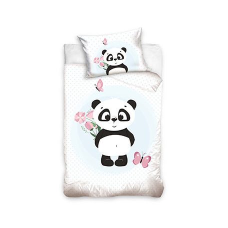Panda gyerek ágyneműhuzat 100x135 cm, 40x60 cm