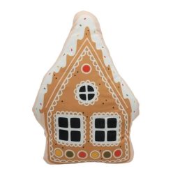   Mézeskalács házikó Sweet Karácsony formapárna, díszpárna 40x34 cm Velúr