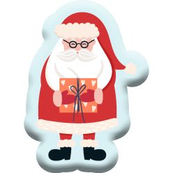   Télapó Gift Karácsony formapárna, díszpárna 40x28 cm Velúr