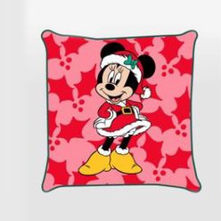 Disney Minnie Holly Karácsony párnahuzat 40x40 cm Velúr