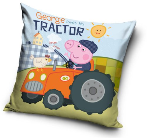 Peppa malac George's Tractor párnahuzat 40x40 cm Velúr