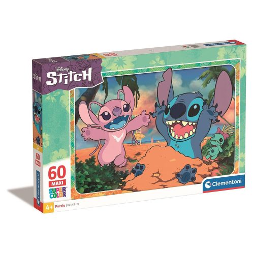 Disney Lilo és Stitch, A csillagkutya Sand 60 db-os maxi puzzle Clementoni