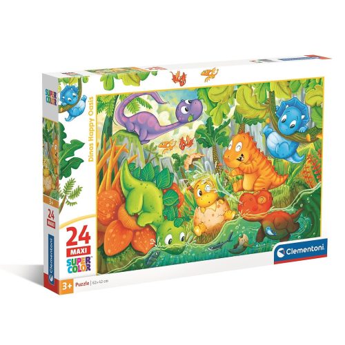 Dinoszaurusz Happy Oasis 24 db-os maxi puzzle Clementoni