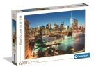 New York Brooklyn Bridge Lights 6000 db-os Compact puzzle Clementoni