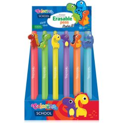   Radírozható golyóstoll, nyomógombos, Dino, Colorino School