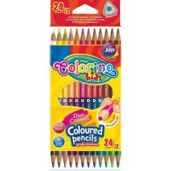   Színes ceruzakészlet 12/24, DUO (kétvégű), Colorino, háromszög test