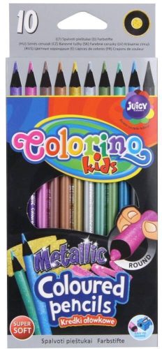 Színes ceruzakészlet 10 db-os, Colorino Metallic, kerek
