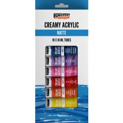 Akrilfesték készlet, 10 db-os, 10x16 ml, matt, krémes