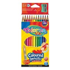   Színes ceruzakészlet 12+1, hegyezővel, Colorino trio, háromszög test