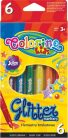 Filctoll készlet 6 db-os, csillogó, Colorino Glitter