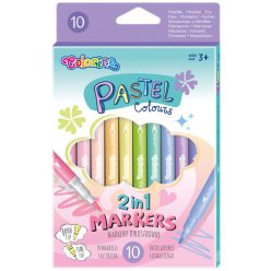   Filctoll készlet 10/20, kétvégű, egyik oldalt ecsetvéggel, Colorino, pasztell