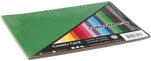 Színes karton, fotókarton, A/4, 180g, 20 szín, 30 lap/cs
