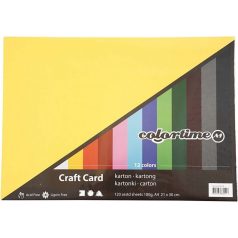 Színes karton, fotókarton, A/4, 180g, 12 szín, 120 lap/cs