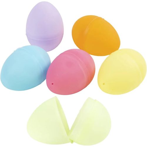 Tojások, műanyag, tölthető, 12 db/csomag, 6cm-es