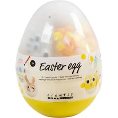   Húsvéti kreatív szett (tojások, pom-pom, festék, mozgó szemek, stb.) tojás formájú műanyag tartóban