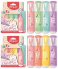 Szövegkiemelő készlet, 4 db-os, 1-5 mm, Maped Fluo Peps Flex Pastel, pasztell szín, többféle készlet