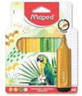 Szövegkiemelő készlet, 4 db-os, 1-5 mm, Maped Fluo Peps Assorted, többféle készlet