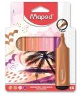 Szövegkiemelő készlet, 4 db-os, 1-5 mm, Maped Fluo Peps Assorted, többféle készlet