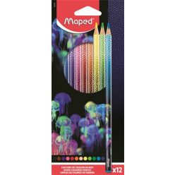   Színes ceruzakészlet 12 db-os, Maped Deepsea Paradise, háromszög test