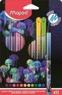 Filctoll készlet 12 db-os, 0,8 mm, kimosható, Maped Deepsea Paradise