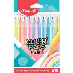   Filctoll készlet 10 db-os, 2,8 mm, kimosható, Maped Color Peps Pastel, pasztell
