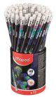 Grafitceruza HB, radírral, Maped Deepsea Paradise, háromszög test, kétféle minta