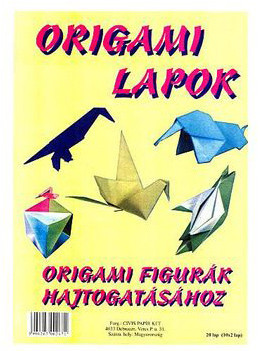 Színes papírok, origami hajtogató lapok A/4, 70g, 20 lap/cs