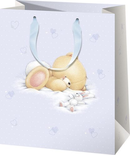 Ajándéktáska 23x18x10cm, közepes, baby, fiús