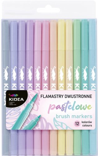 Filctoll készlet 12/24, kétvégű, pasztell, Kidea