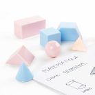 3D geometriai formák tanuláshoz, játékhoz, 8 db-os, pasztell színűek, Kidea