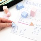 3D geometriai formák tanuláshoz, játékhoz, 8 db-os, pasztell színűek, Kidea