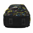 Fiús hátizsák, iskolatáska, 3 rekeszes, 39x27x20cm, BackUp, 2025, R50, fekete-sárga, Cyber Attack