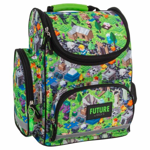 Minecraft mintás ergonómikus iskolatáska 37x27x16cm, DF37, Game