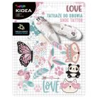 Foszforeszkálós vasalható matricák cipőhöz, love, Kidea