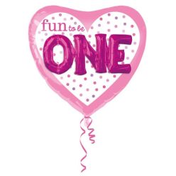 Első születésnap Fun to Be Pink fólia lufi 91 cm