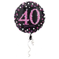 Happy Birthday Pink 40 fólia lufi 43 cm