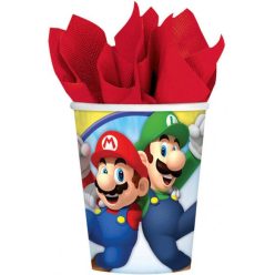 Super Mario Mushroom World papír pohár 8 db-os 250 ml