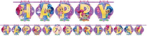 Shimmer és Shine Magic Happy Birthday felirat 200 cm