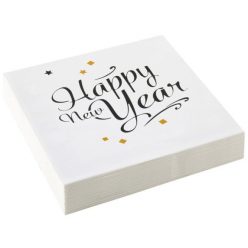 Happy New Year Golden Wishes szalvéta 20 db-os 33x33 cm