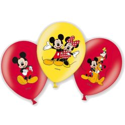   Disney Mickey Friends léggömb, lufi 6 db-os 11 inch (27,5cm)